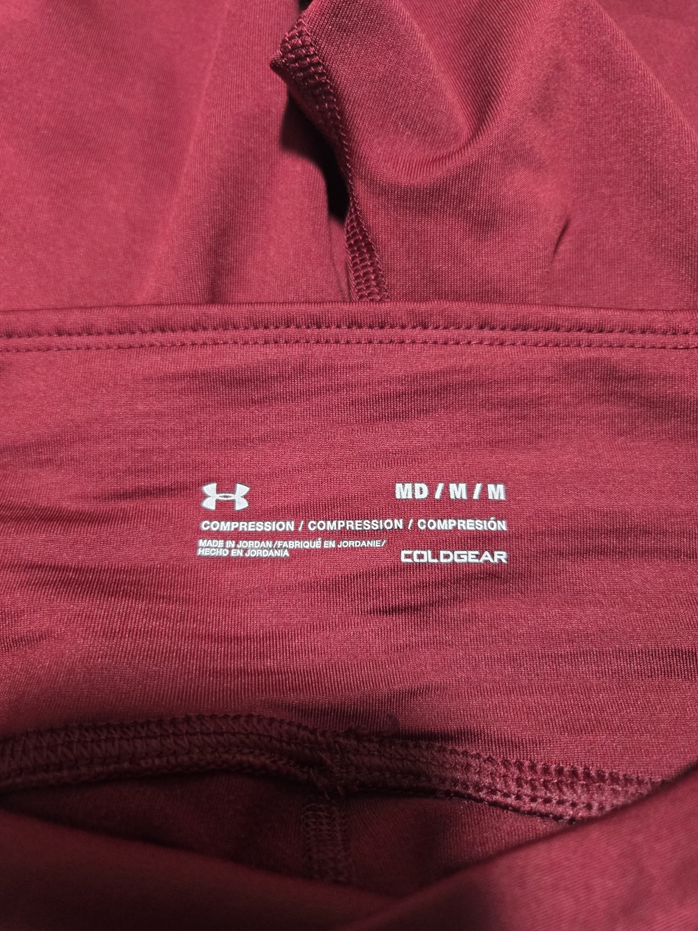 Under Armour Womens Burgundy and Heathered Maroon Leggings - Picture 5 of 9